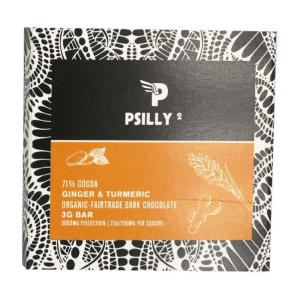 Psilly - Dark Chocolate Bar - Ginger & Turmeric | Magic Mushrooms Hamilton Canada